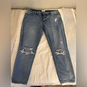 Natures Denim size 13 30 distressed boyfriend jeans. Never worn, no tags.